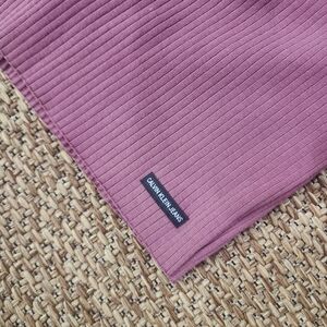 Calvin Klein Jeans Ribbed Dress in Mauve